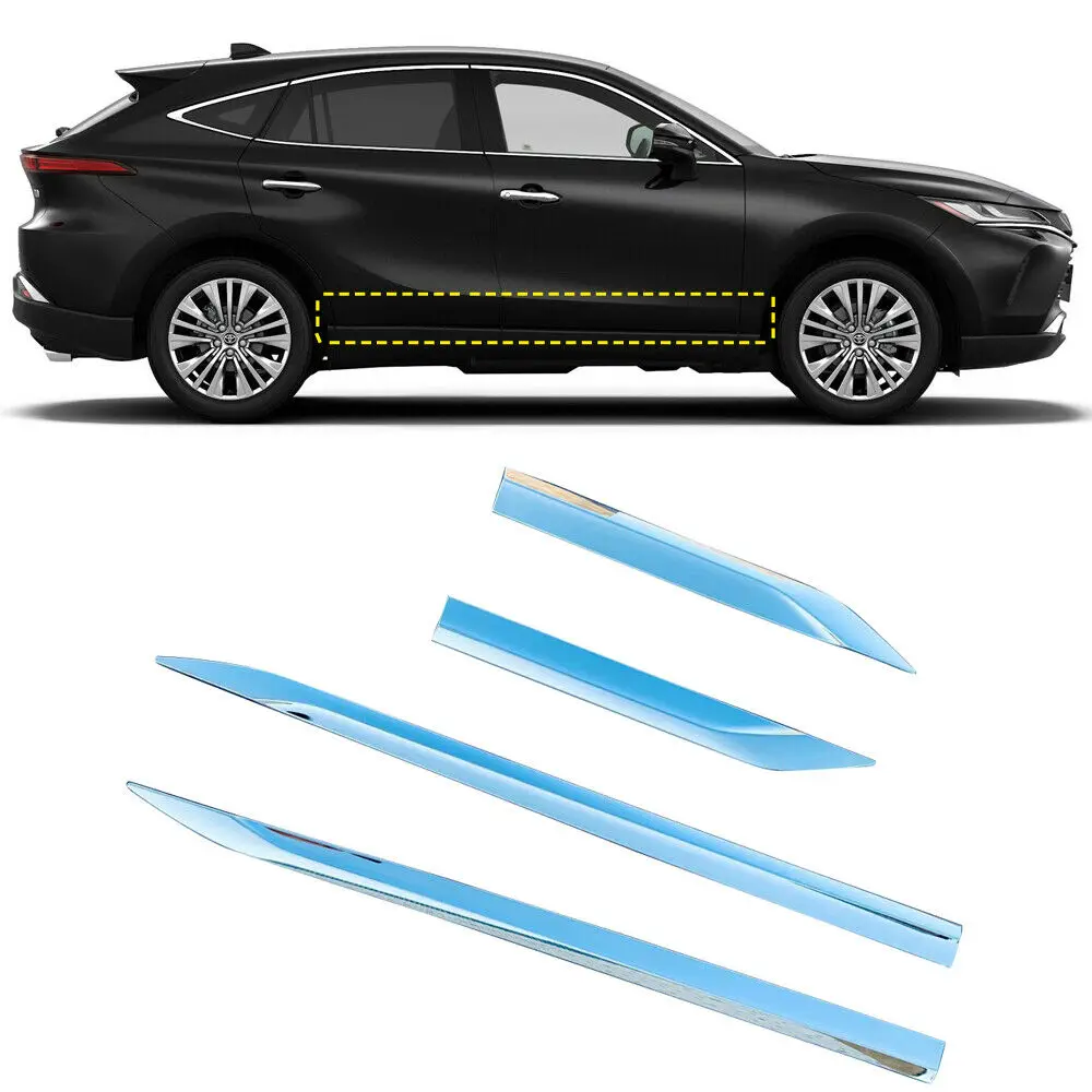 

ABS Chrome Side Door Body Molding Cover 4pcs For Toyota Harrier Venza 2021 2022