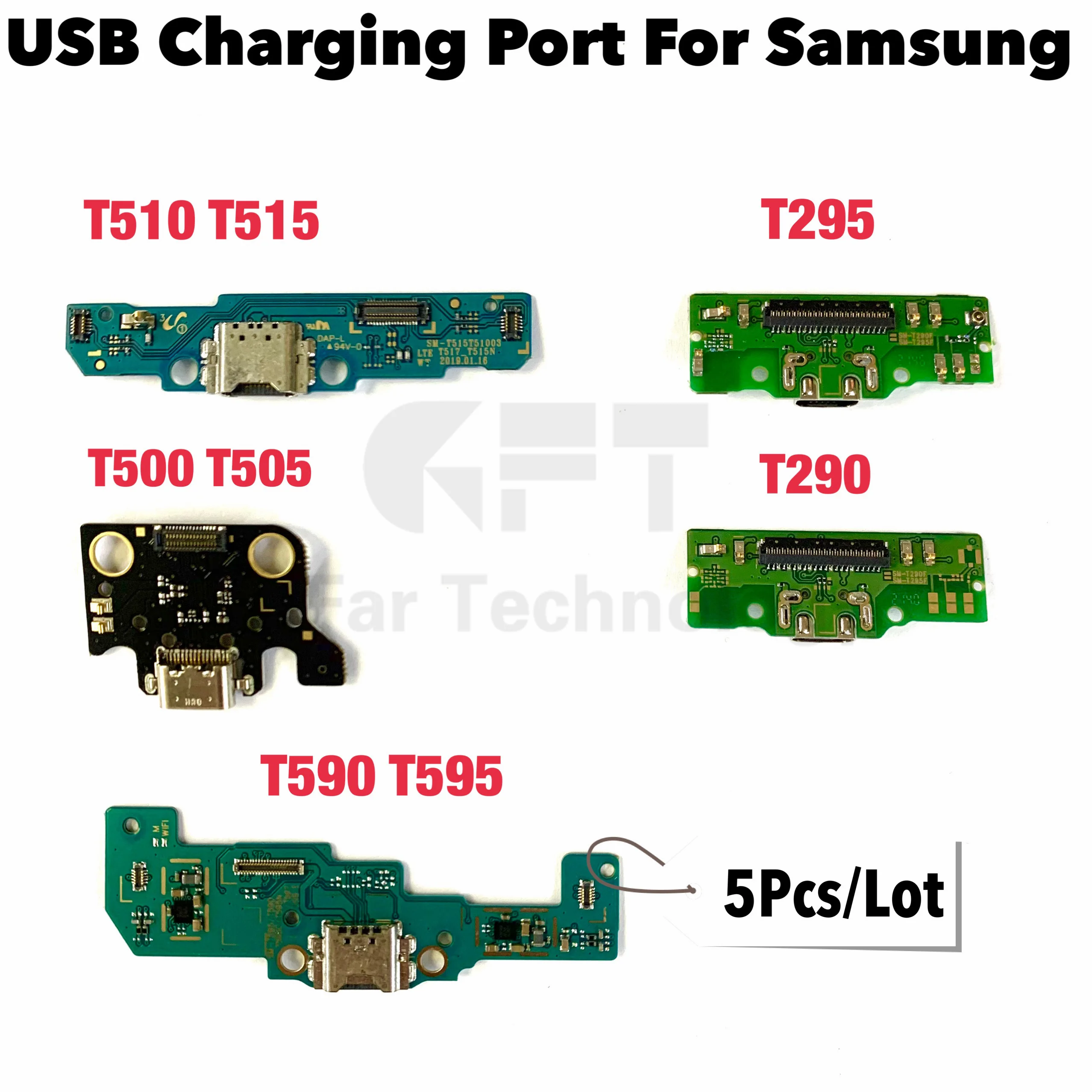 

5Pcs USB Charging Dock Port Socket Jack Plug Connector Charge Board Flex Cable For Samsung Galaxy T505 T500 T290 T295 T510 T590