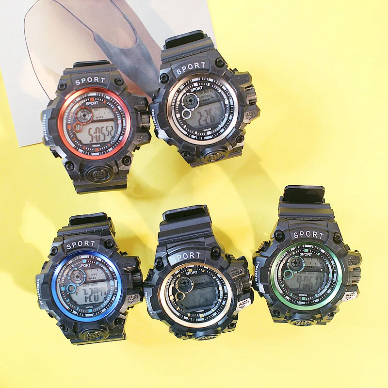 

Electronic watch student youth waterproof sports electronic watch