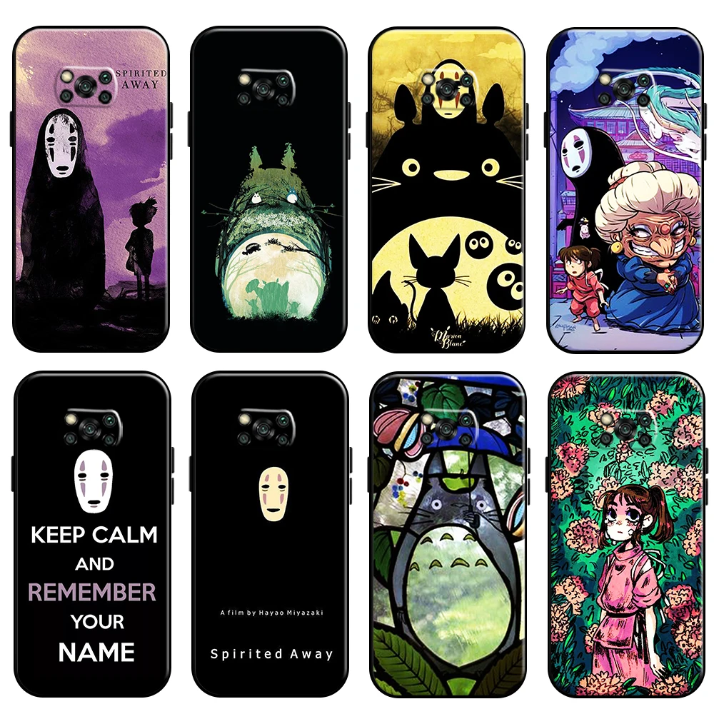 

Spirited Away Totoro No Face Man For Xiaomi Poco X3 Pro NFC POCO X3 GT Phone Case Soft Funda Liquid Silicon Back Silicone Cover