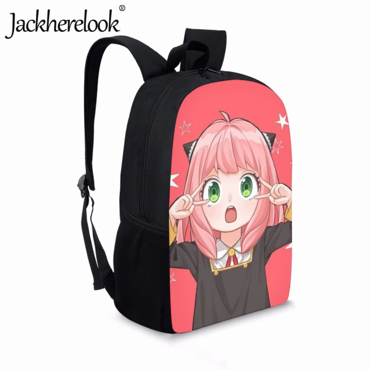 Jackherelook Spy X Family Ania Cosplay Backpack Trendy Girl's Laptop Cartoon Book Bag Teen Student School Bag Fashion Travel Bag