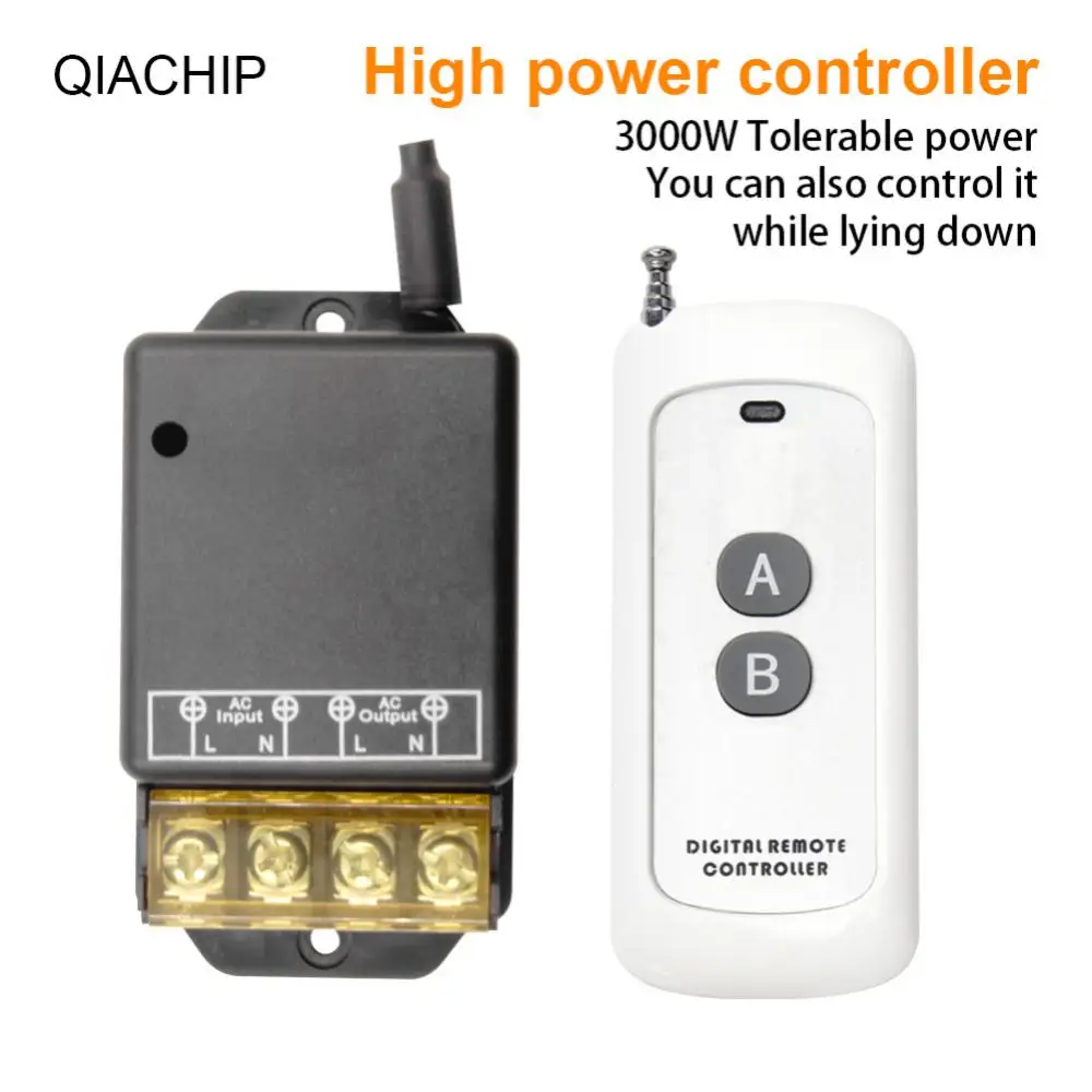 Wireless RF Remote Control 433Mhz 30A RF Relay Receiver Hign Power On Off Switch For Factory Farm Motor Starter Fan Lights images - 6