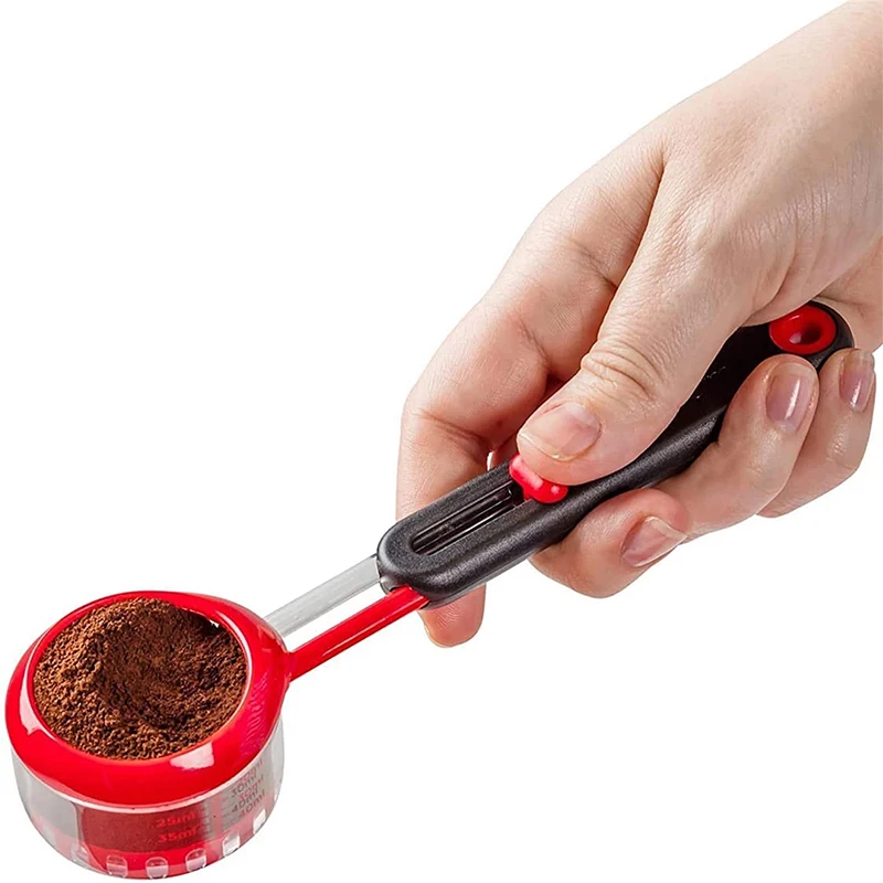 

Kitchen Powder Spoon Measuring Scoop Adjustable Lever Weighing Tool Coffee Convenient Measuring Spoons Set Measure Ingredients