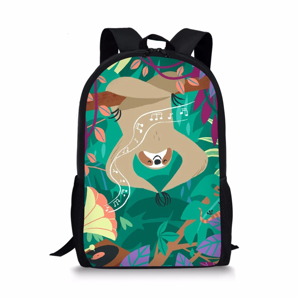 Cute Sloth Style Print New Large Schoolbag Student School Backpack Waterproof Bagpack Capacity Primary Book Bags