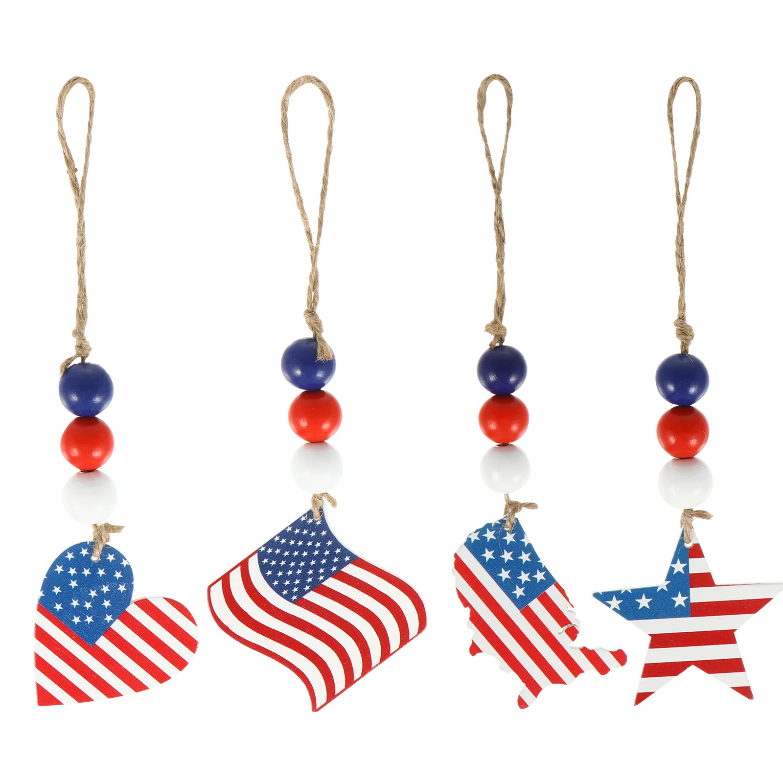 

4pcs Creative Lovely Hanging Bead Strings Independence Day Bead Strings for Party