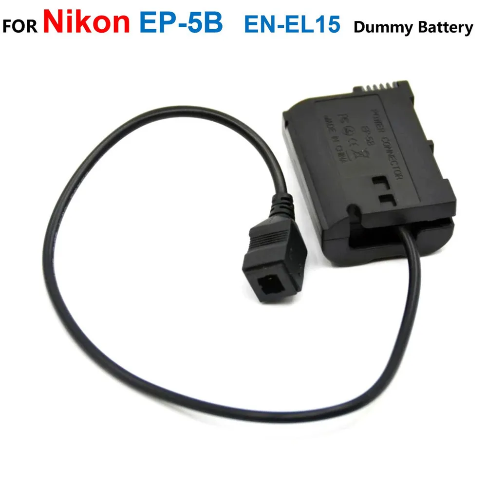 

EP-5B DC Coupler EN-EL15 Dummy Battery For Nikon Z6 Z7 1 V1 D7500 D7200 D7100 D7000 D850 D810 D810A D800 D800E D750 D610 D500