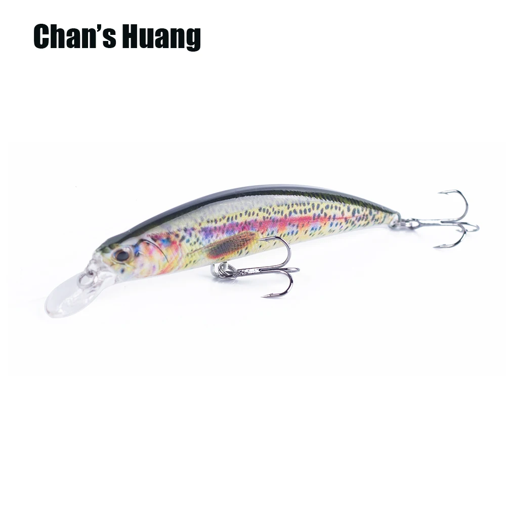 

Chan's Huang 11CM 15.5G Shallow Wobbler Rattles Fishing Lures Floating Artificial Plastic Body Hard Bait Minnow Bass Tackle