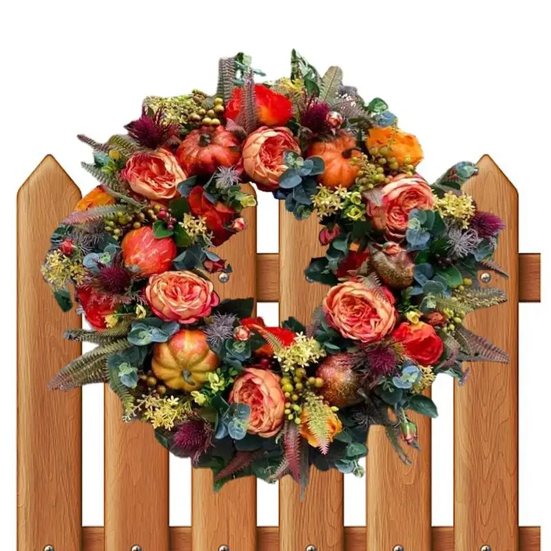 

Door Wreaths Pumpkin Fall Decor Fall Door Wreath Peony Pumpkin Fall Wreaths Artificial Fall Door Wreath Autumn Thanksgiving Fall