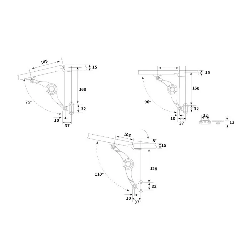 

Home Furniture Hinge Damper Set Hardware Tools Cabinet Cupboard Door Close Gas Lift Up Stay Support Hinge Dampers