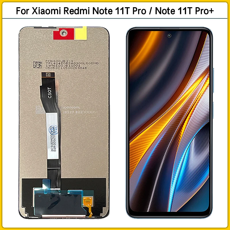

ЖК-дисплей 6,6 ''для Xiaomi Redmi Note 11T Pro, сенсорный экран с дигитайзером в сборе для Redmi Note 11T Pro + сенсорный ЖК-дисплей для замены