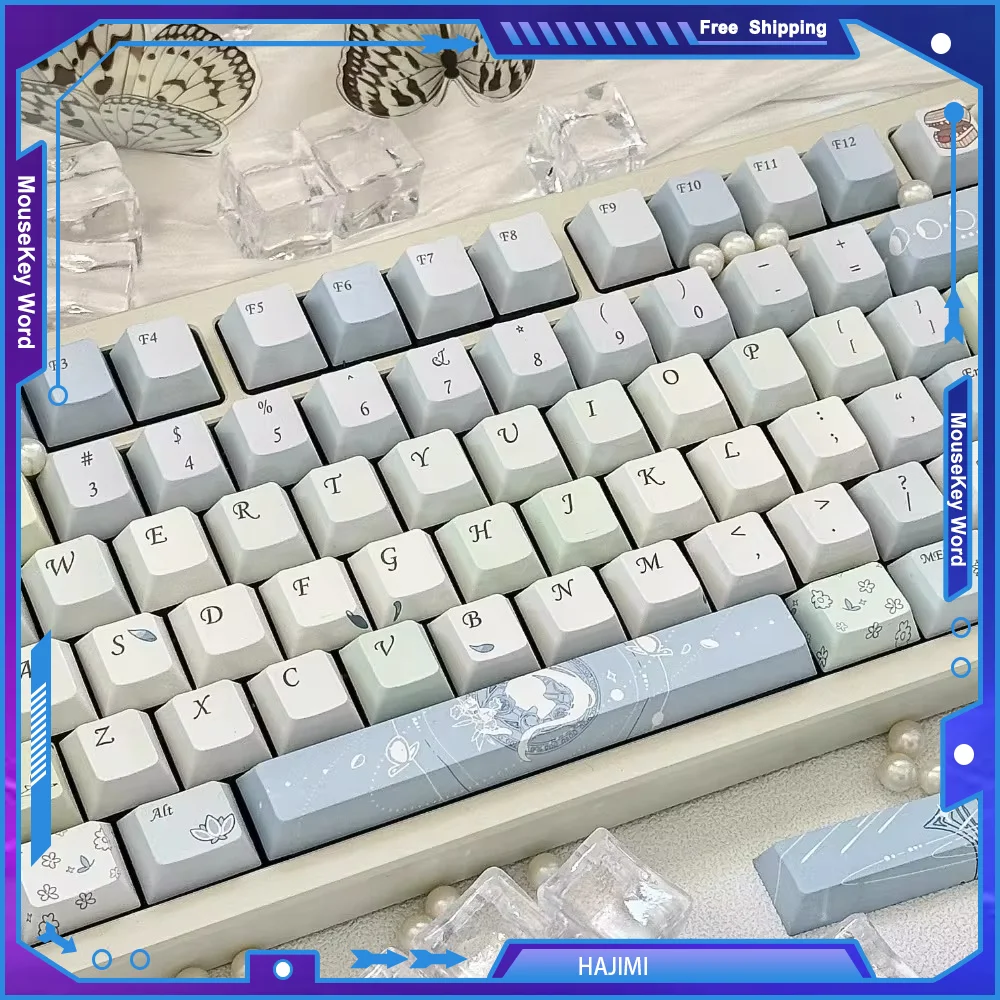 HAJIMI 150 колпачки ключей PBT Gaming DIY оригинальный/MOA профиль пятисторонняя