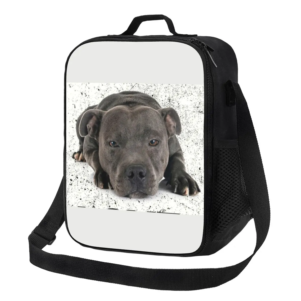 

Staffordshire Bull Terrier Dog Insulated Lunch Bag for Women Animal Thermal Cooler Bento Box Kids School Children