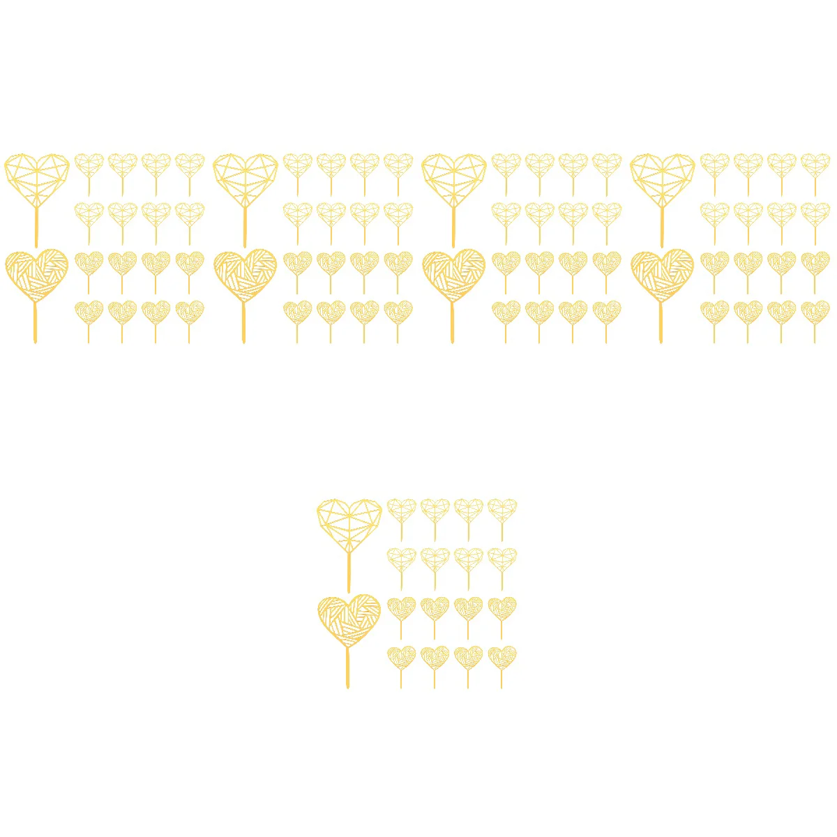 

200 pcs Valentine's Day Cake Decors Cake Picks Heart Shaped Decor Party Cupcake Toppers