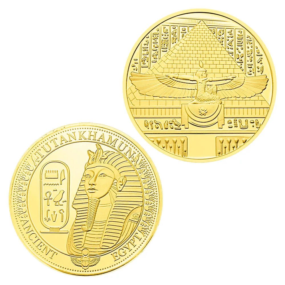 

Коллекционная позолоченная сувенирная монета Фараона из древнего Египта Tutankhamun, креативный подарок, копия памятной монеты