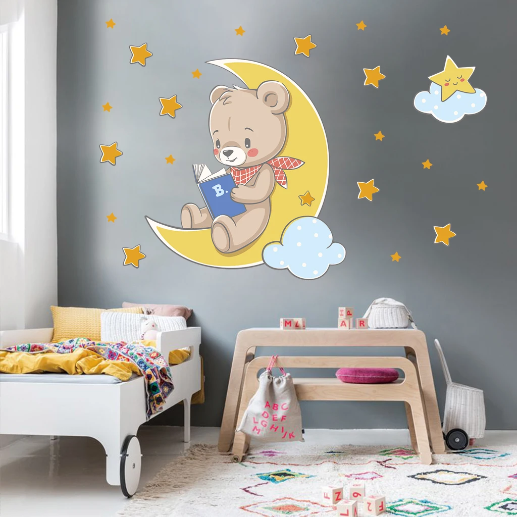 3d наклейки на стену Медведь |