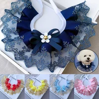 bowknot pet collar lace bibs cute lace pet collar bib lovely dog cat necklace decor collars for small dog pet accessories