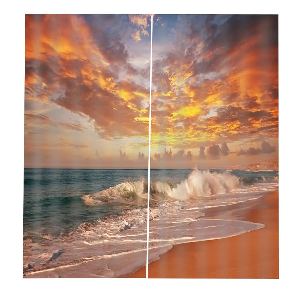 Стереоскопические шторы фото затемняющие оконные роскошные 3D для гостиной