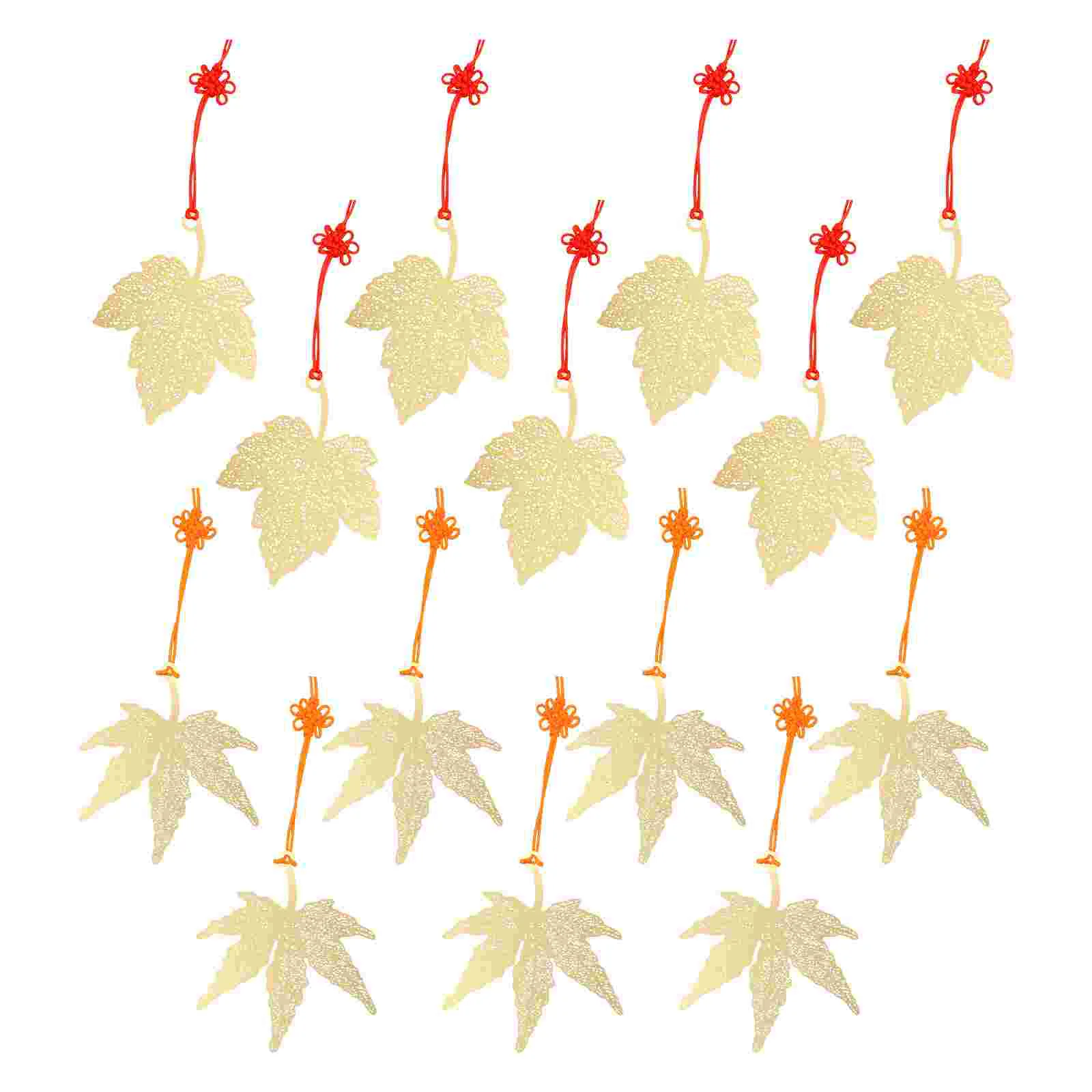 

Christmas Leaves Ornaments Hanging Ornament Tree Maple Pendant Gold Fall Decor Metal Party Leaf Set Adornment Shatterproof