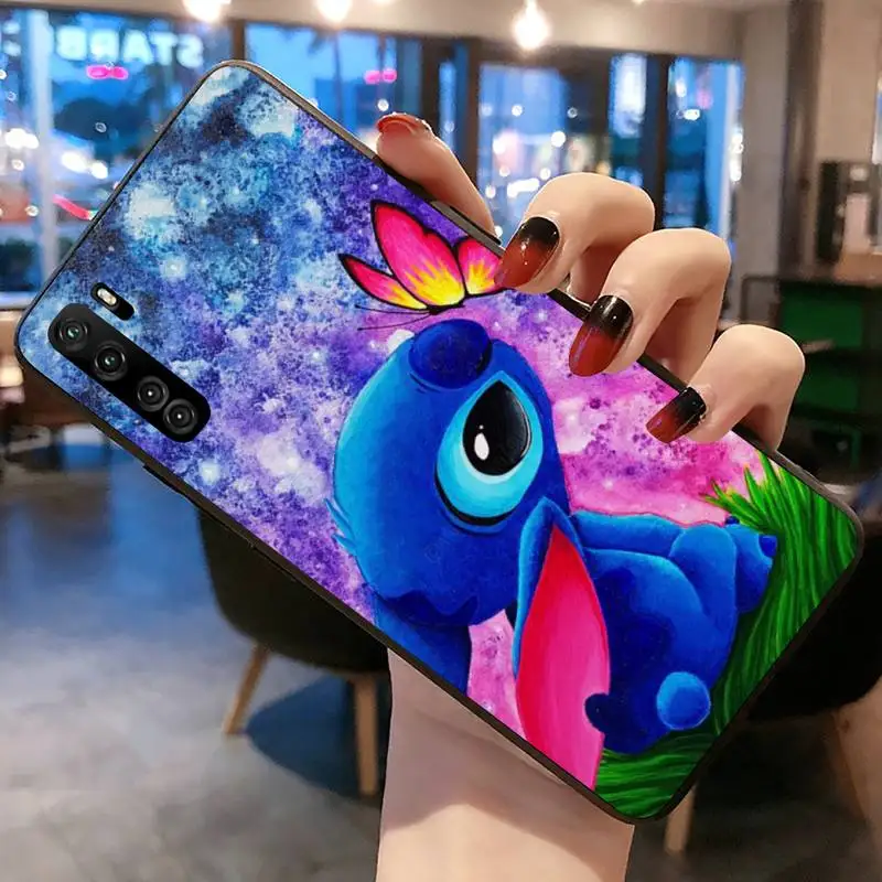 cute cartoon stitch phone case for huawei p20 p30 p40 lite e pro mate 40 30 20 pro p smart 2020 free global shipping