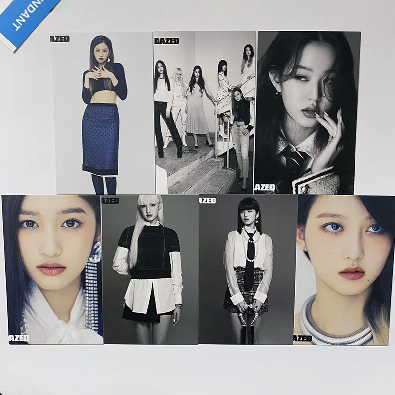 

7Pcs/Set Wholesale Kpop IVE Photocard New Album DAZED Postcard Lomo Card Photo Cards Poster Picture Fans Gifts Collection