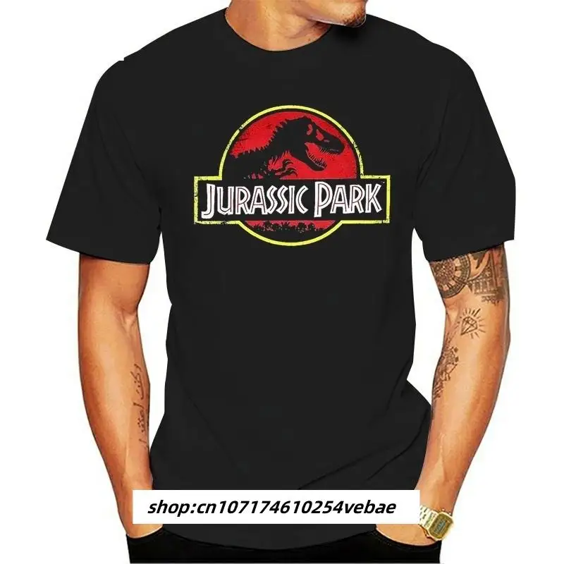 

Kaus Warna Hitam Jurasic Park Baru Kaus Ukuran S 5XL Kaus Oblong Katun Pria Bundar Gaya Kaus Oblong Merek Musim Panas Ukuran