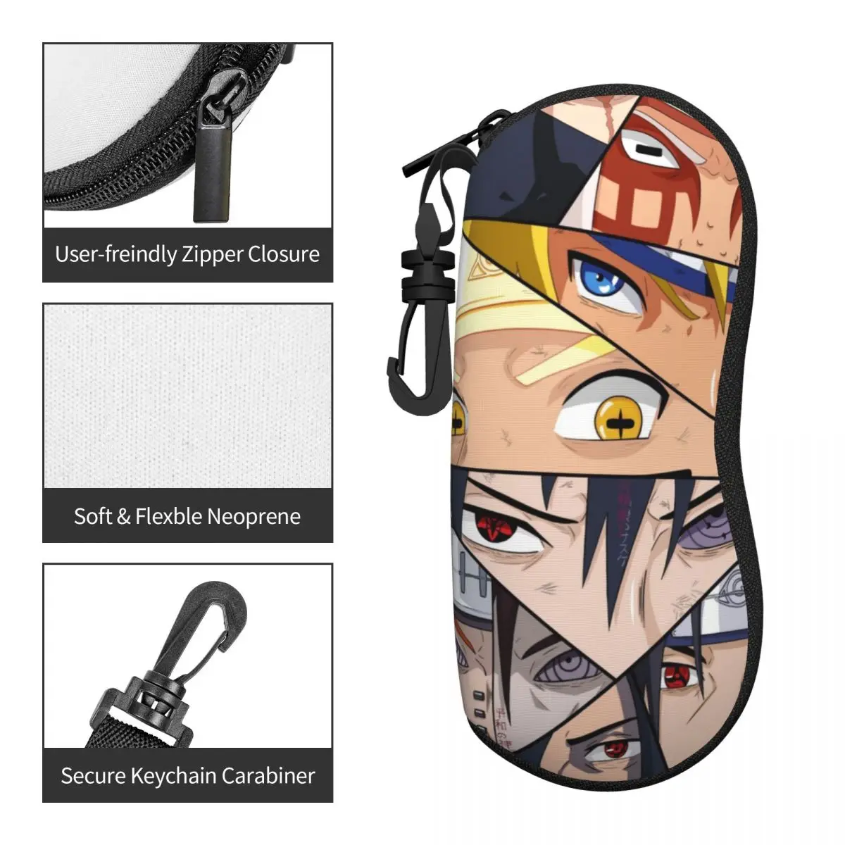 Сверхлегкий футляр для очков Naruto Soft Shell — устойчивая к царапинам и компактная