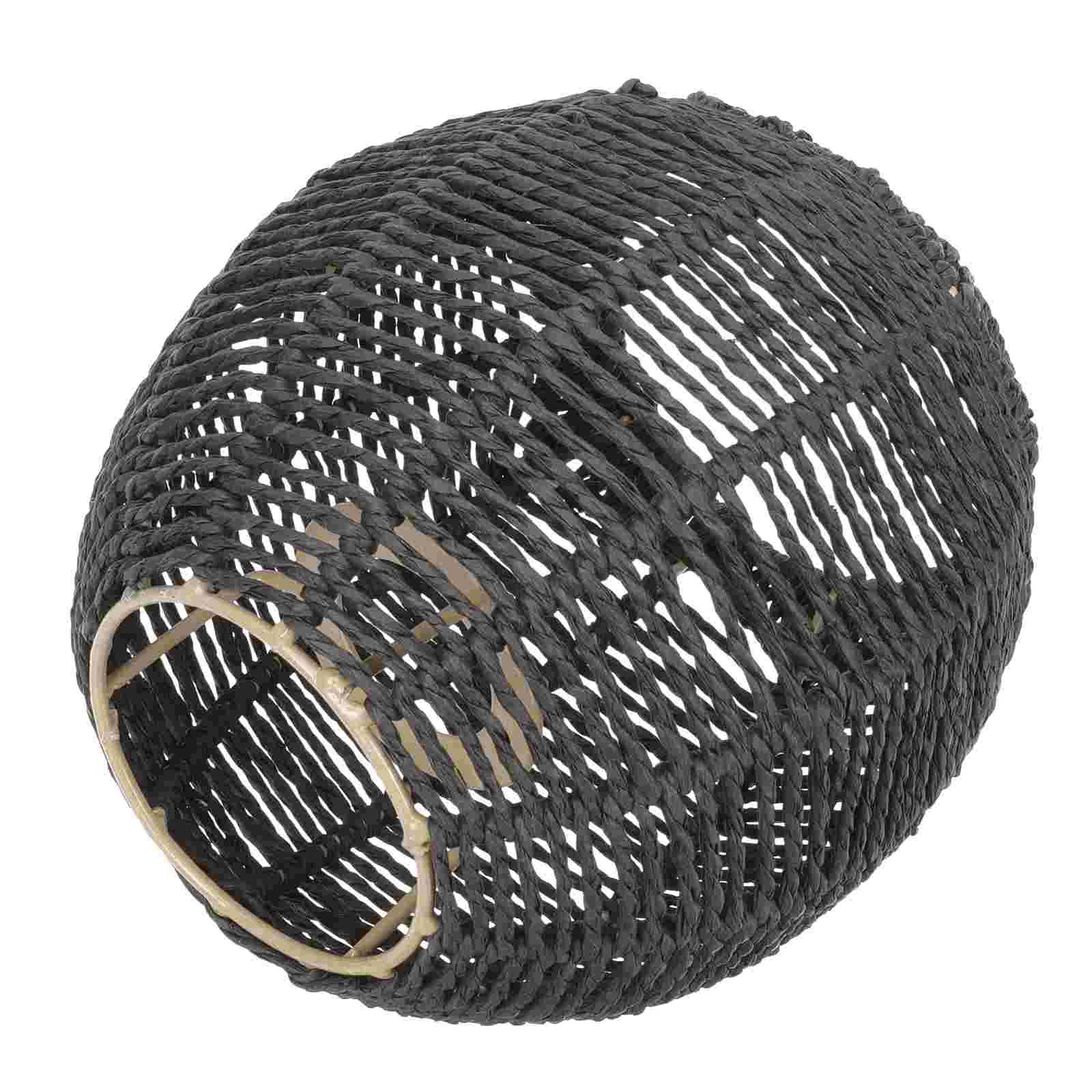 

Shade Lamp Light Woven Pendant Lampshade Chandelier Rattan Ceiling Cover Shades Hanging Wicker Weave Farmhouse Weaving