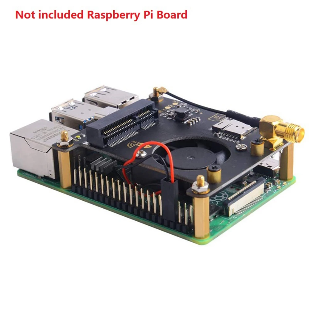 Плата расширения с охлаждающим вентилятором для Raspberry Pi 4B Network 4G LTE |