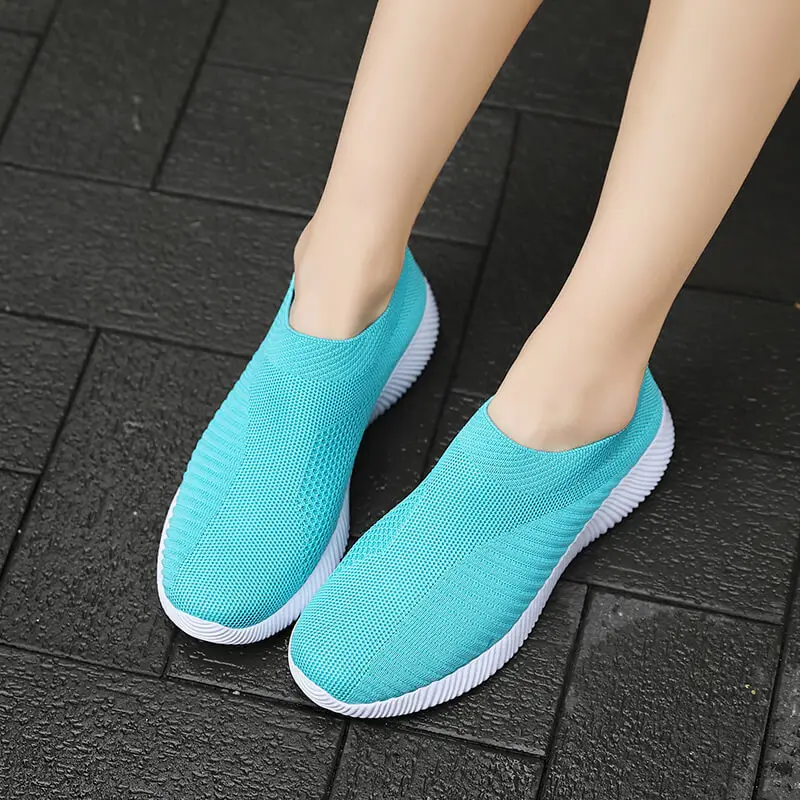 Sneakers Summer Walking Shoes Women's Vulcanized Shoes Flat Socks Shoes High Quality Lightweight Loafers Slip On women shoes