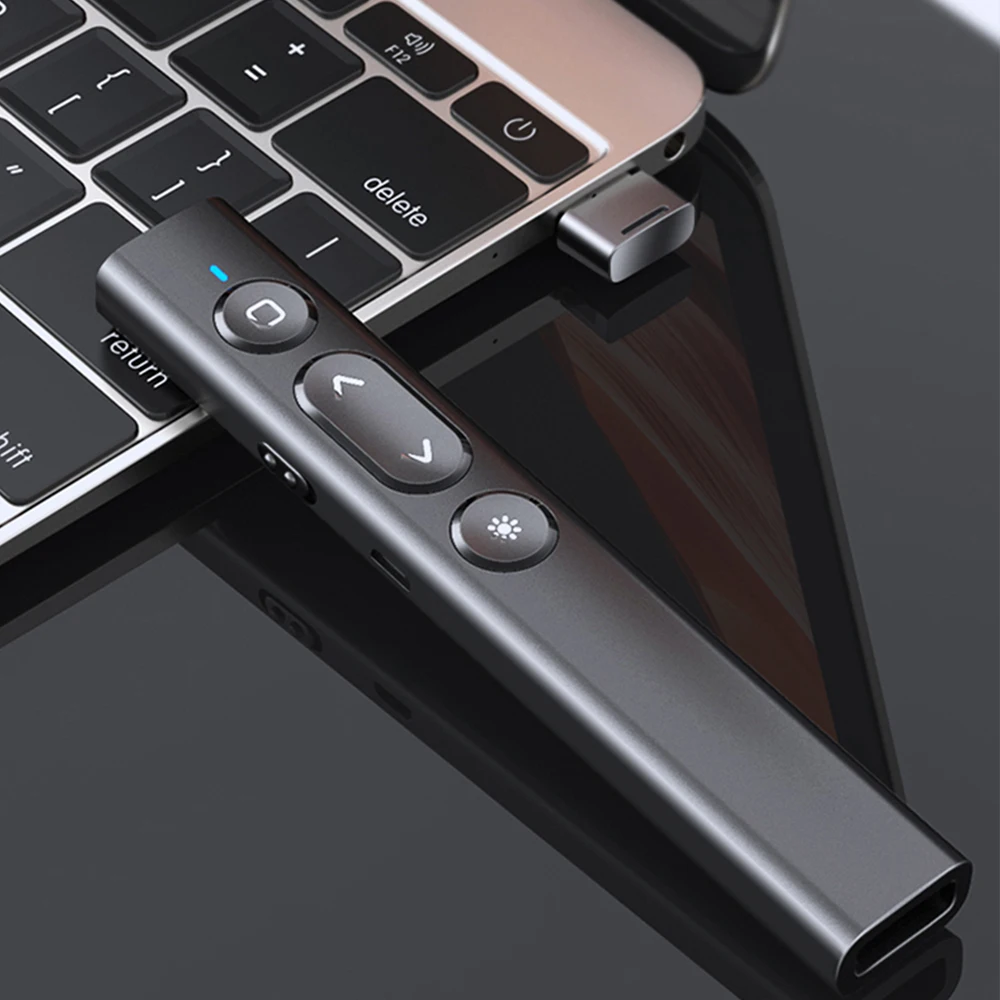 

Беспроводной презентатор 2,4 ГГц, пульт дистанционного управления, ручка с крассветильник кой, USB-ручка для компьютерного проектора PPT, Презе...