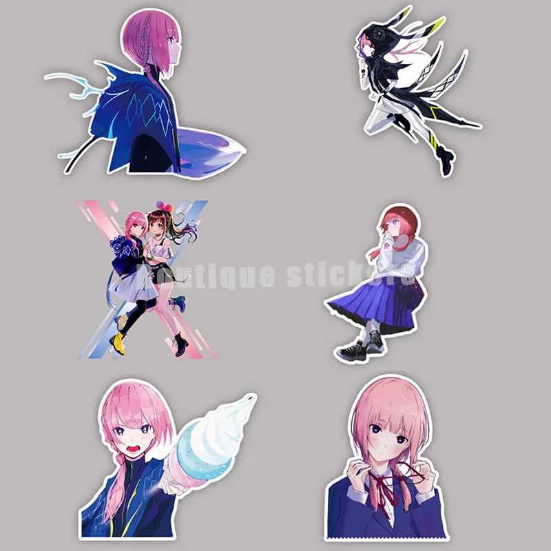 

Die-cut Car Windshield Stickers Vtuber Virtual Singer Flower Music Long Scratch Car Stickers Long for Youtube Trolley Laptop