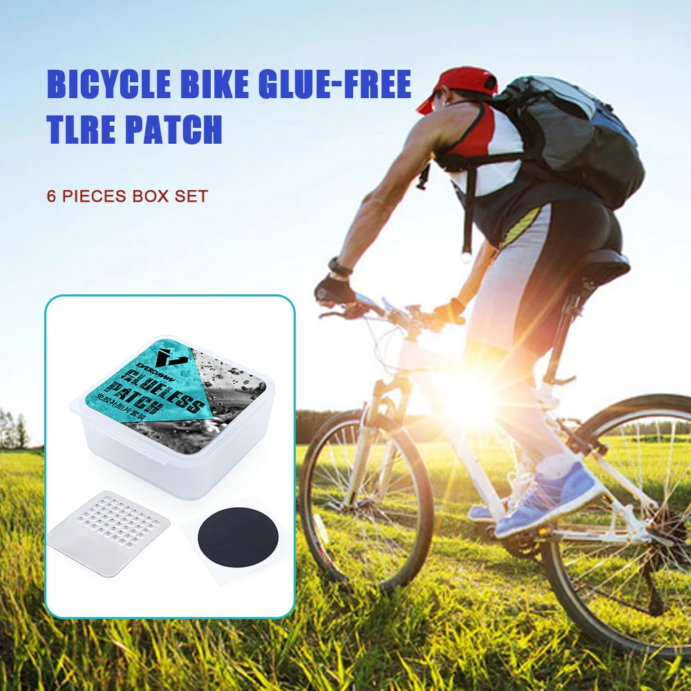 

Патчи для ремонта велосипедных шин, комплект портативных пылезащитных запчастей для велосипеда, клеевые ремонтные накладки для проколов в...