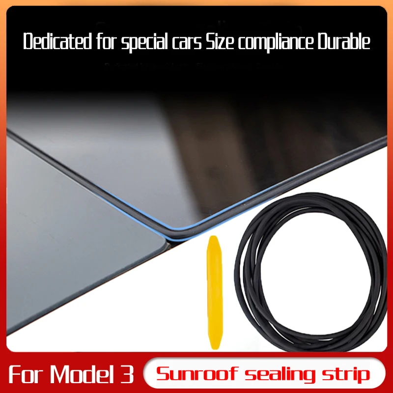 

Car Skylight Glass Sealing Strip Noise Lowering Reduction Seal Kit Windshield Roof Wind Guard for Tesla Model 3 Damping Sealing
