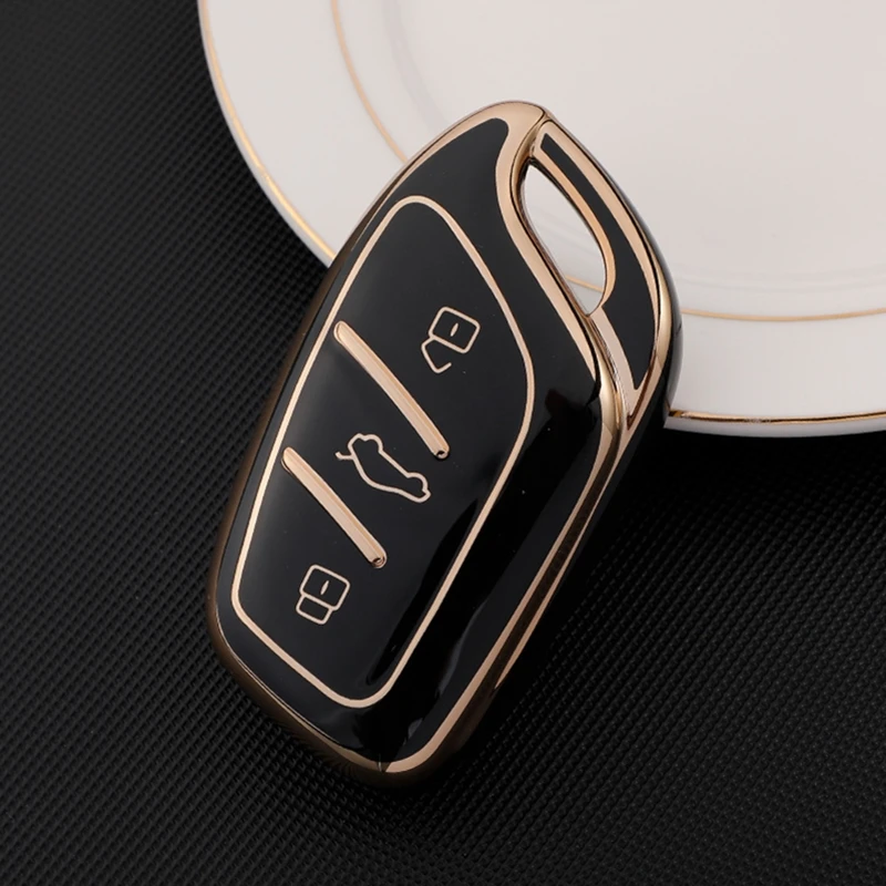 

Electroplate New TPU Full Cover Car Smart Key Case For Roewe I5 RX3 RX5 2017 2019 For MG ZS Auto styling Protector Accessories