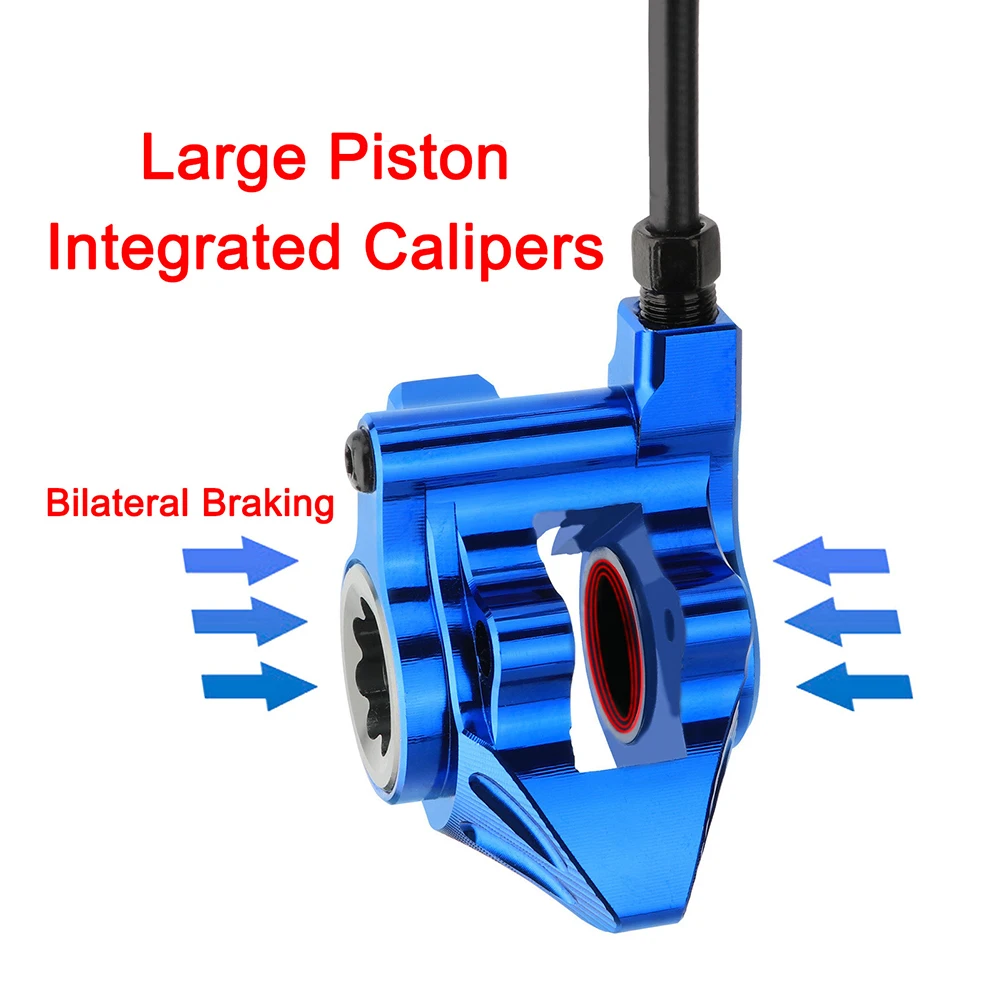 

Powerful IIIPRO Hydraulic Disc Brake Caliper for Road Bikes 2 Piston Flat Mount Supports 140mm and 160mm Rotor Sizes