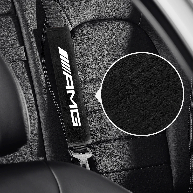 Замшевый пуховый чехол на ремень безопасности защита от ударов и шеи для Mercedes AMG