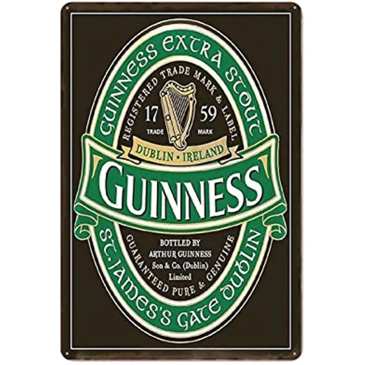 

New Metal Tin Sign Vintage Beer Guinness Home, Living Room, Garden, Bedroom, Office, Hotel, Cafe Pub Wall Decor