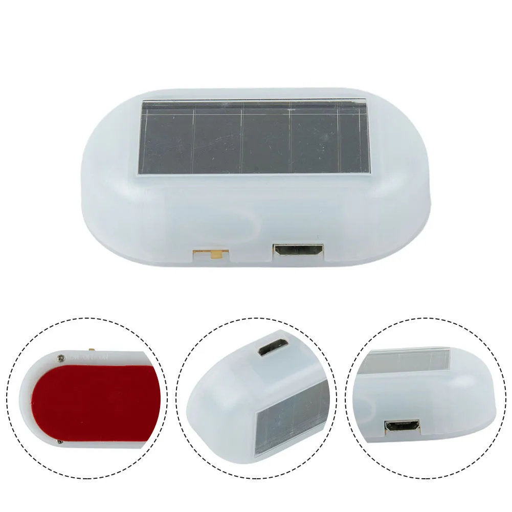 

Car Solar Powered Alarm Flash Lamp Fake Security System Warning Theft Flash Blinking Anti-theft Caution Parts Accessories