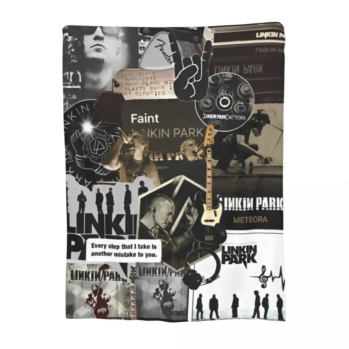 Фото Одеяло L-Linkin Rock Park, флисовое супер теплое одеяло для дома, дивана, спальни, одеяло №2