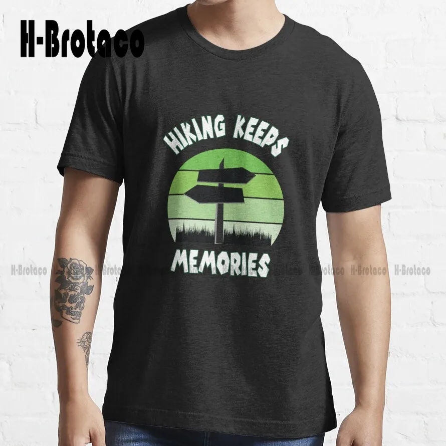 

F Hiking Keeps Memories T-Shirt Birthday Shirt Funny Art Streetwear Cartoon Tee Cotton Outdoor Simple Vintag Casual Tee Shirts