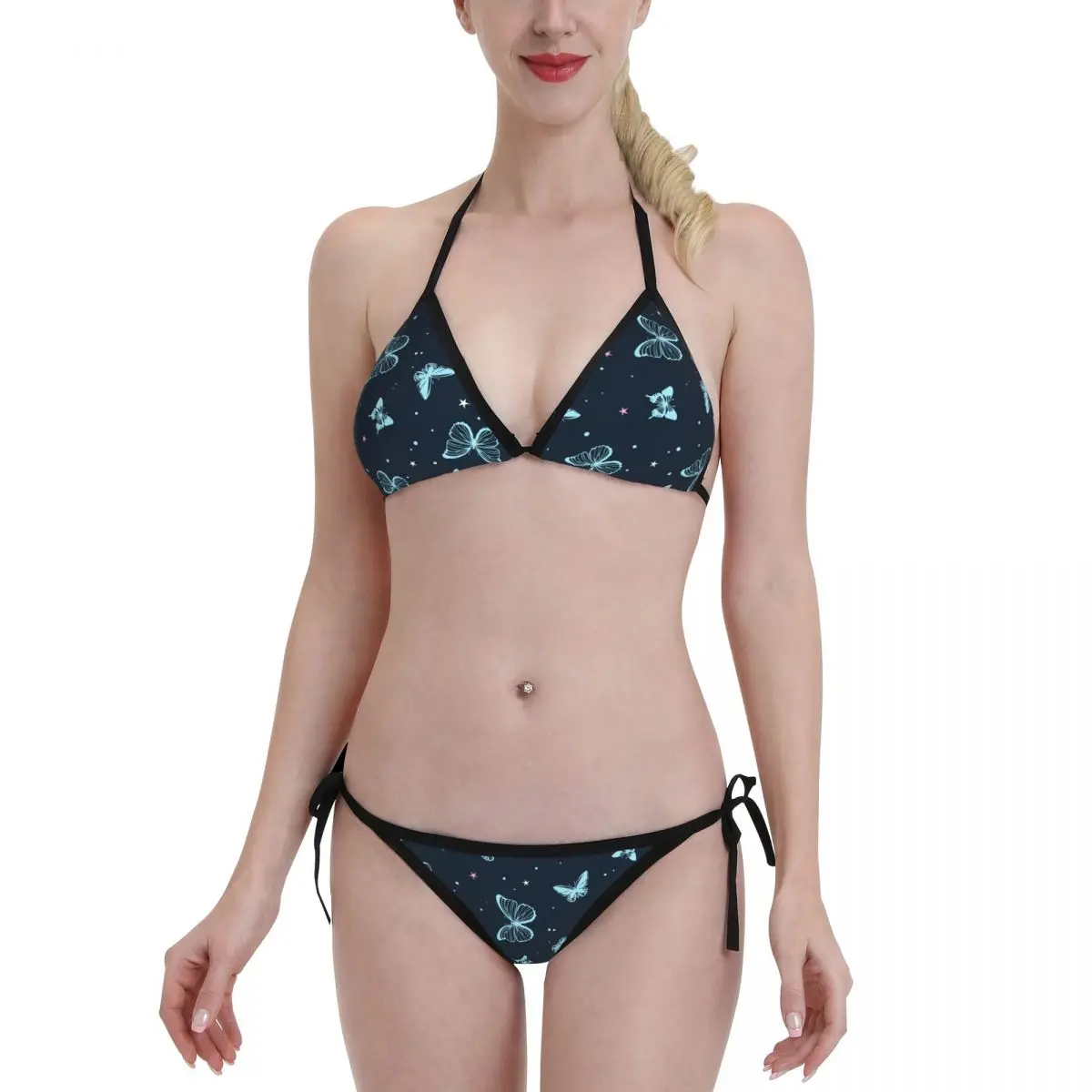 

Beautiful Butterfly Sexy Bodysuit Bikini Set New Swimsuit Women Thong Bathing Suit Beach Wear