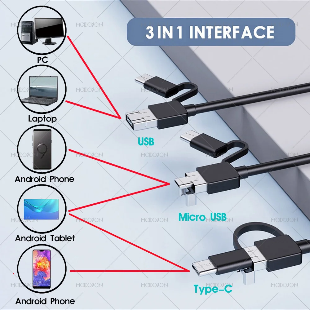 Водонепроницаемая камера-эндоскоп 5 мм Micro USB Type-C | Безопасность и защита