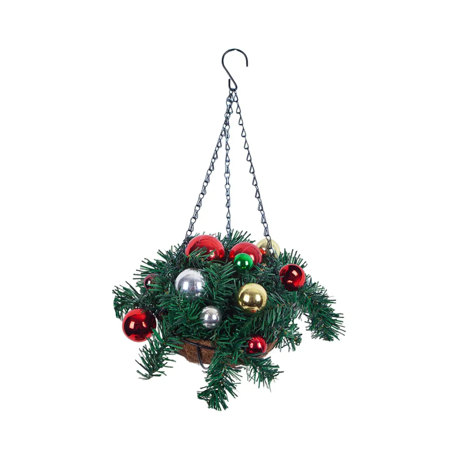 Рождественская подвесная корзина-венок Искусственная гирлянда Рождественский