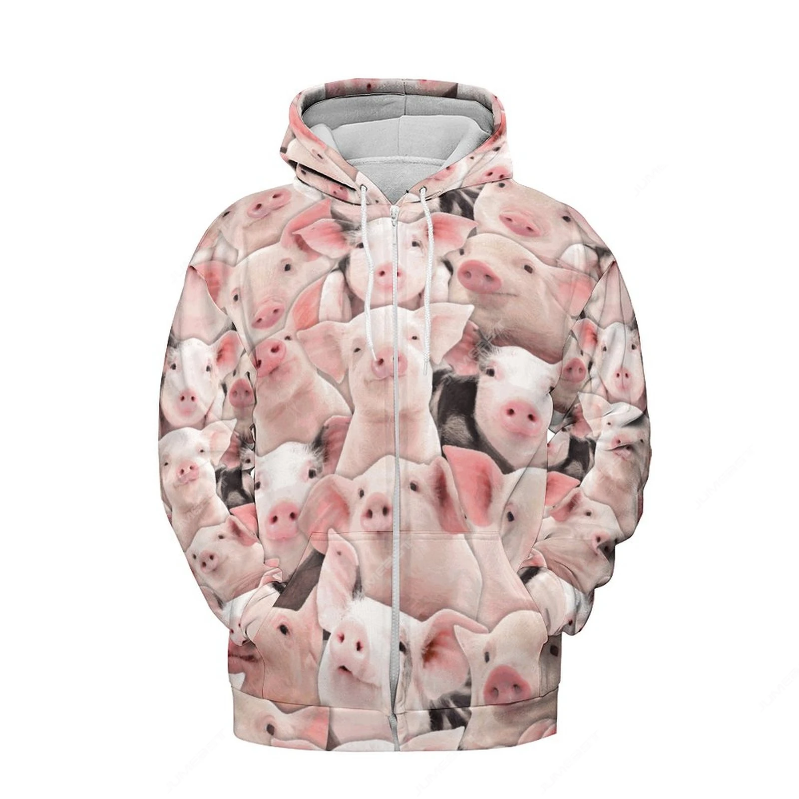 

Jumeast, милые женские толстовки на молнии с изображением животных, свитшоты с капюшоном в стиле животных, осенние мужские свитшоты в Интернете...