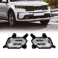 for kia sorento 2021 bumper drl light fog lamp daytime running daylights accessories waterproof new russia us style