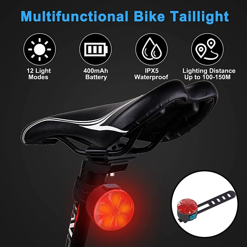 

Велосипедный фонарь с зарядкой от USB, передний и задний фонарь для велосипеда 2000 люмен, Головной фонарь с 3 и 5 режимами освещения, велосипесв...