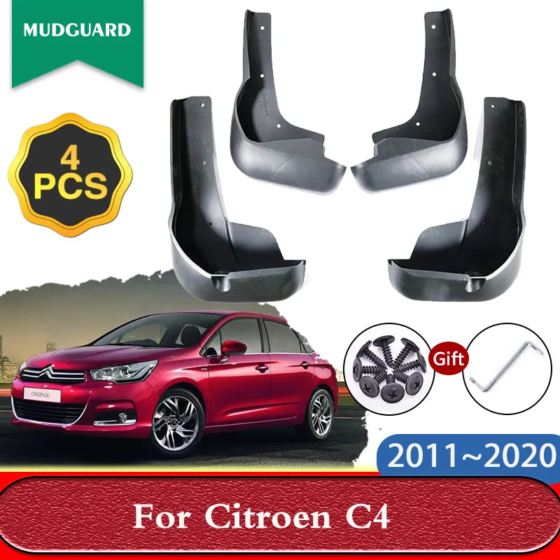 

Fit for Citroen C4 MK2 B7 2011~2020 Car Mudflaps Splash Guards Mud Front Rear Wheel Fender Mudguards Accessories 2014 2015 2016