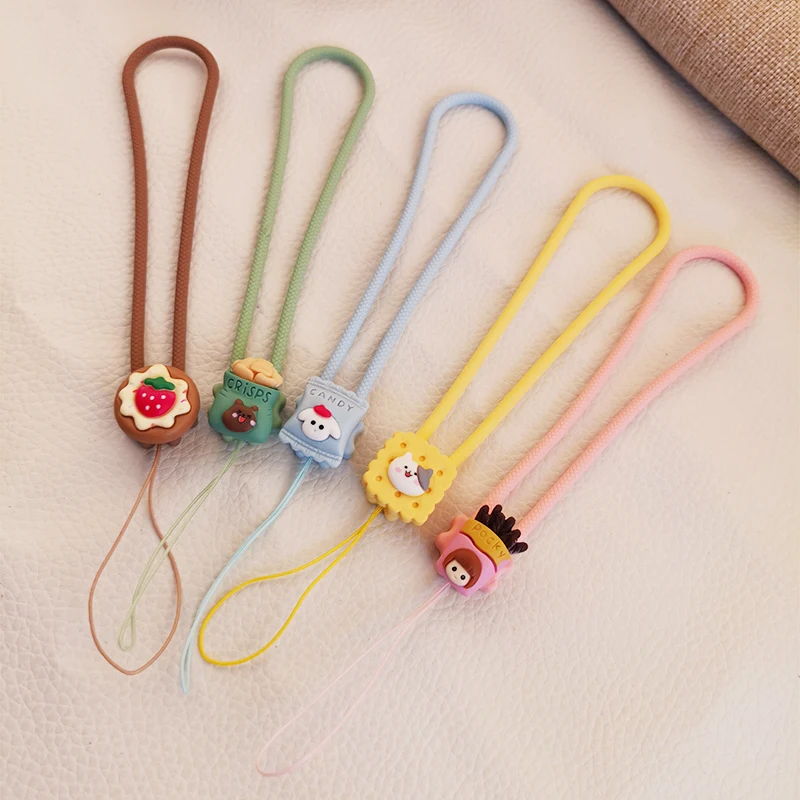 

Mobile Phone Lanyard Short Silicone Pendant Soft Mobile Phone Case Sling Anti-lost Lanyard Keys Cartoon Cute Pendant Wrist Strap