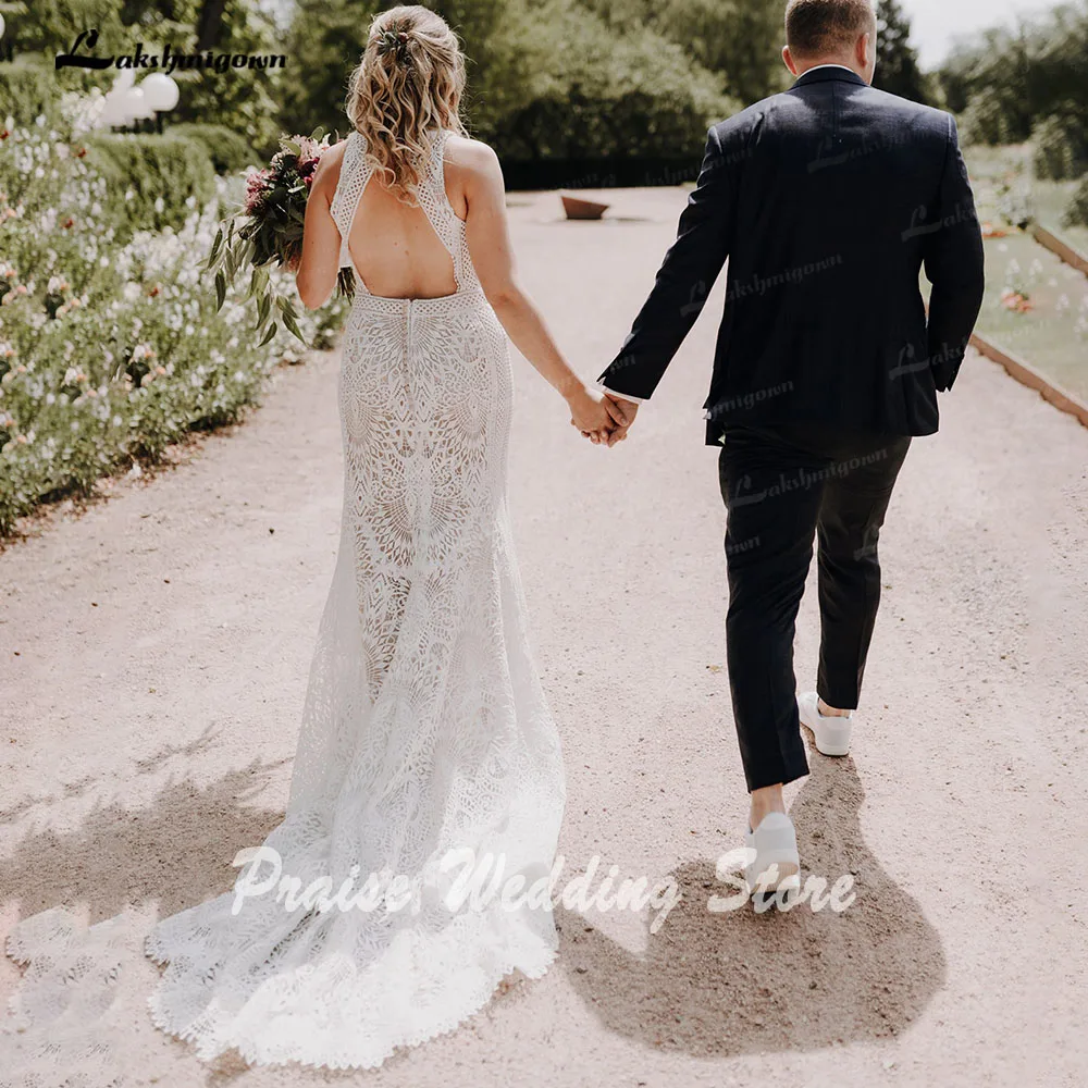 Lakshmigown шикарное свадебное платье без рукавов в стиле бохо с юбкой-годе для женщин