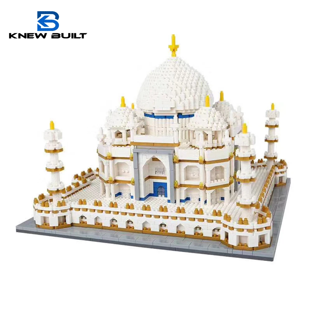 

KNEW BUILT Indian Taj Mahal 3D Model Kits Toys Micro Mini Building Blocks for Adults World Cultural Heritage Architecture Bricks